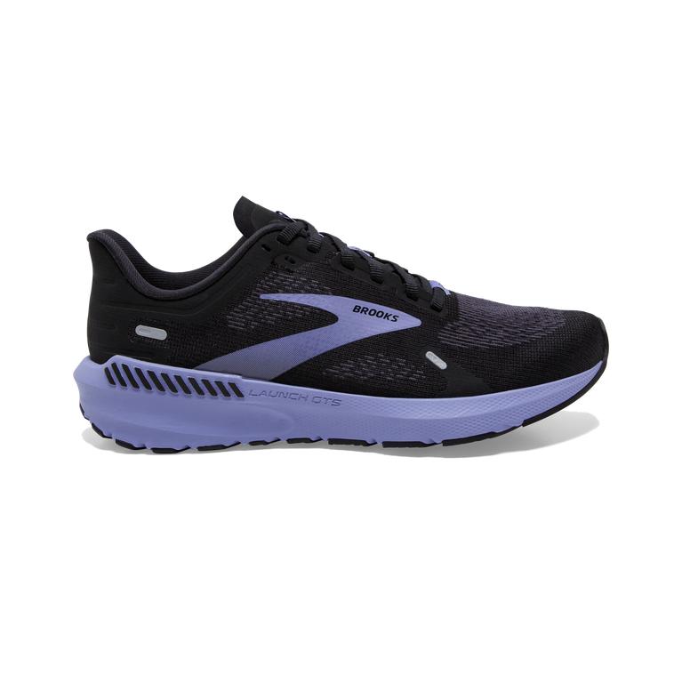 Brooks Launch GTS 9 Lightweight-Supportive Women's Road Running Shoes - Black/Ebony/grey Charcoal/Pu